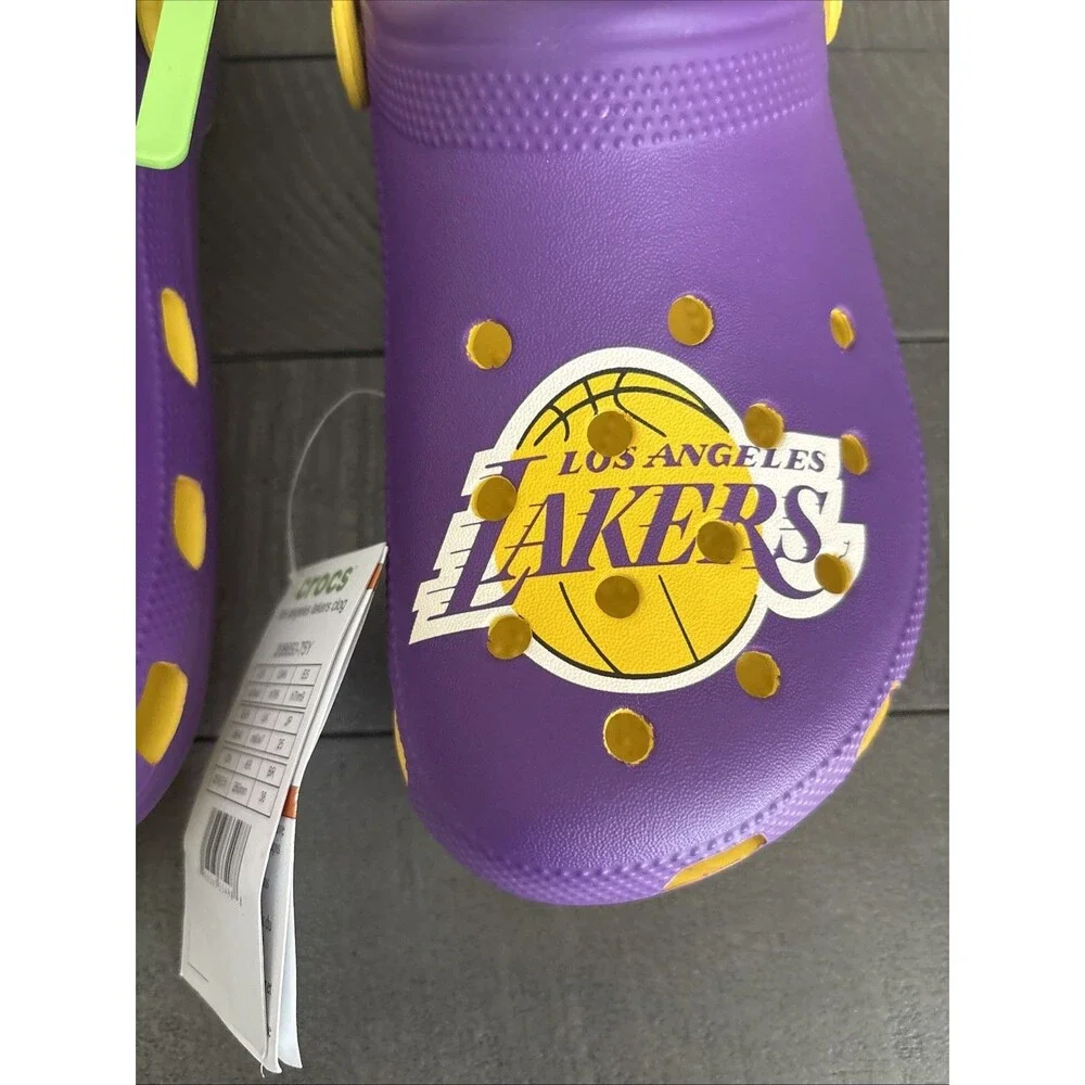 Crocs Los Angeles Lakers NBA Classic Clogs Purple Gold Men's 7 Women's 9 NEW